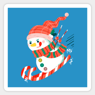 snowman ski Magnet